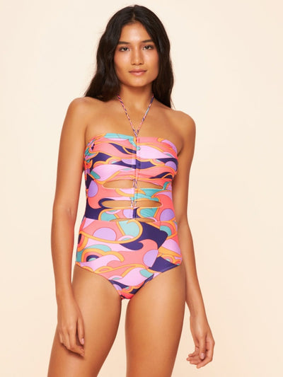 Wave Cutout One Piece Swimsuit