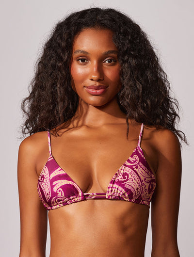 Provence Double Straps Triangle Tie Side Bikini