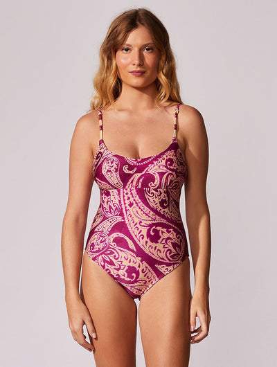 Provence Beaded One Piece Swimsuit