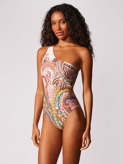 Capri One Shoulder One Piece Swimsuit