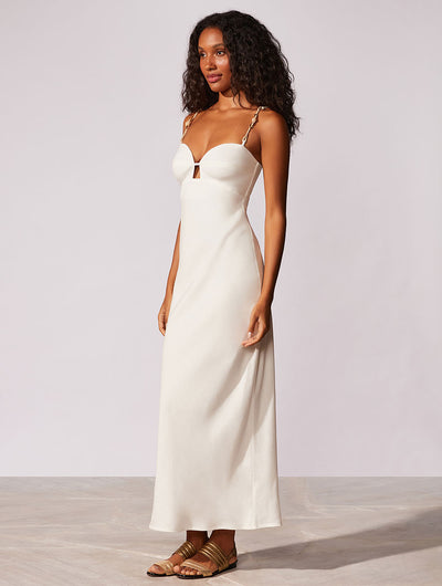 Menton Bustier Beaded long Dress
