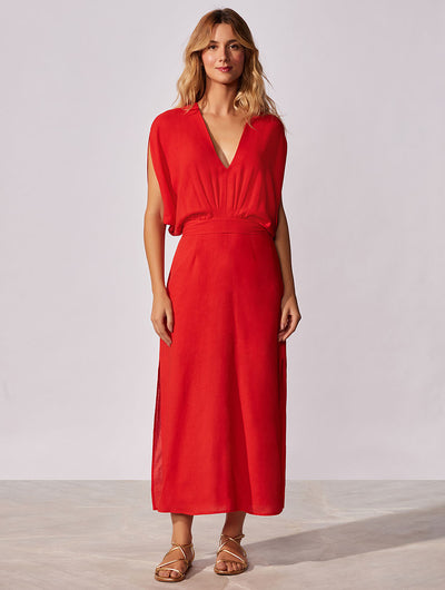Capri Linen Midi Dress