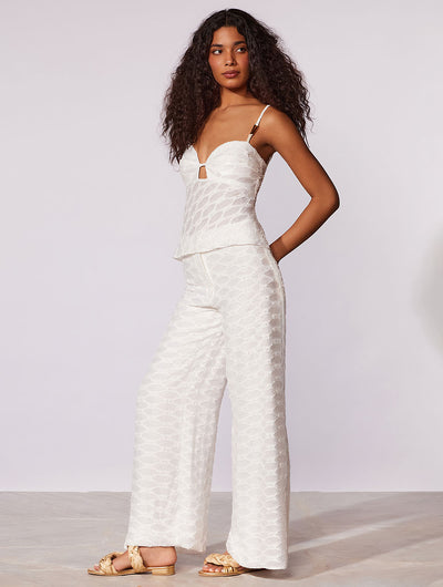 Salis Textured Wide Leg Pants