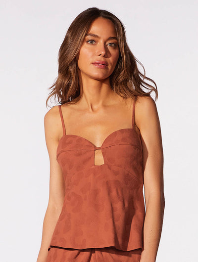Amber jacquard Bustier top