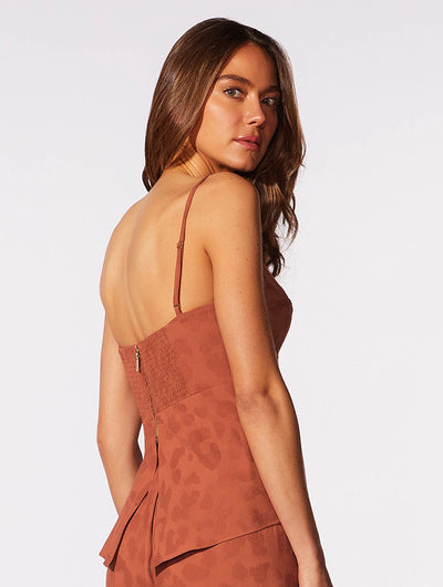 Amber jacquard Bustier top