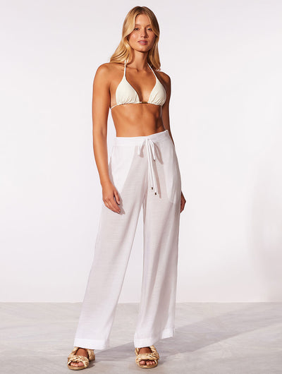 Shantung Wide Leg Pants