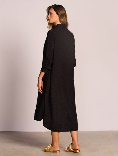 Salis Textured Maxi Shirt Dress