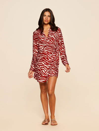 Soleado Wrap Shirt dress