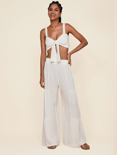 Raja Linen Crop Top