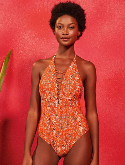 Nila Deep V One Piece Swimsuit