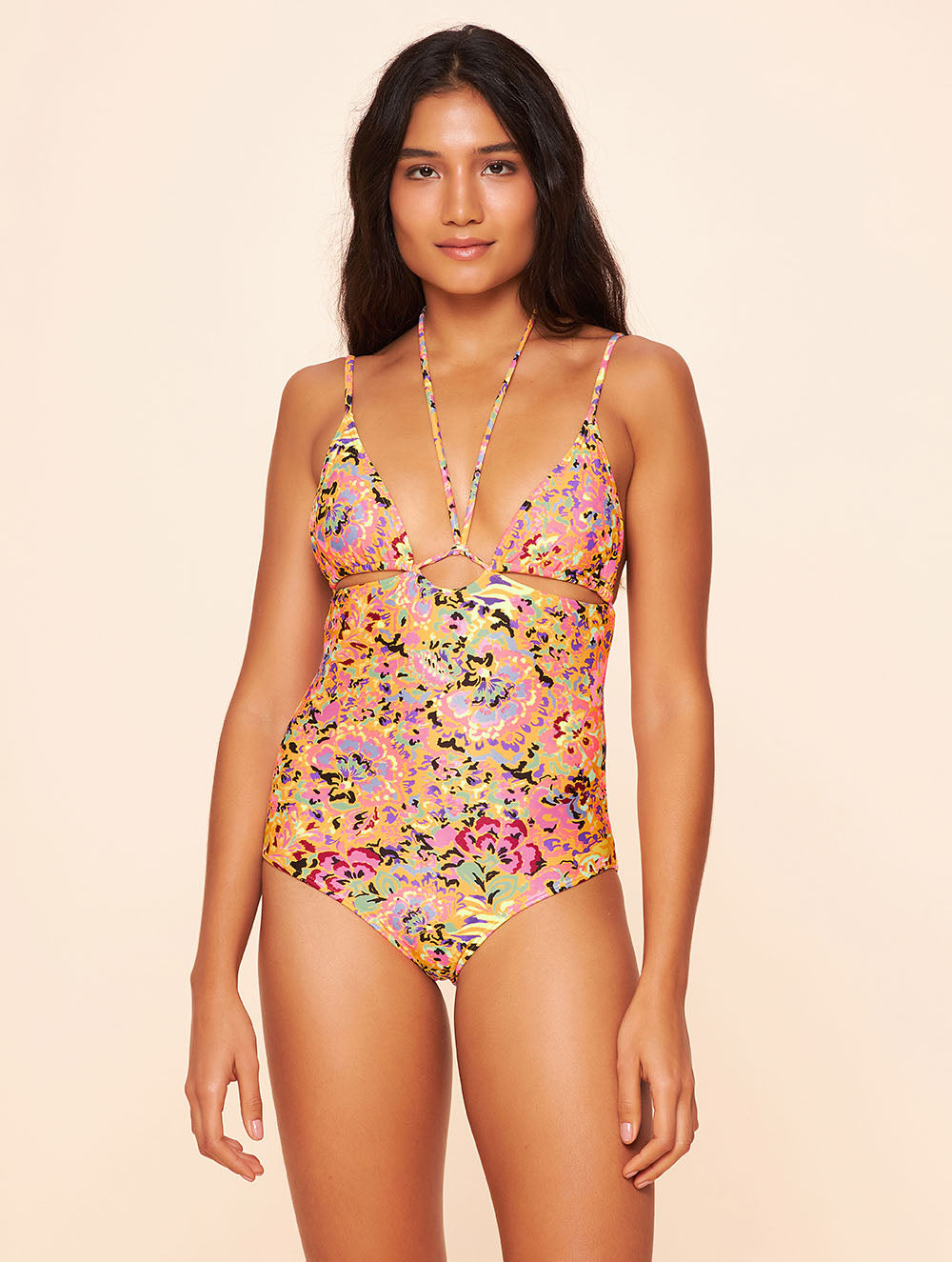 Swell V Neck One Piece Swimsuit