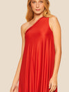 Chilli One Shoulder Braid Maxi Dress