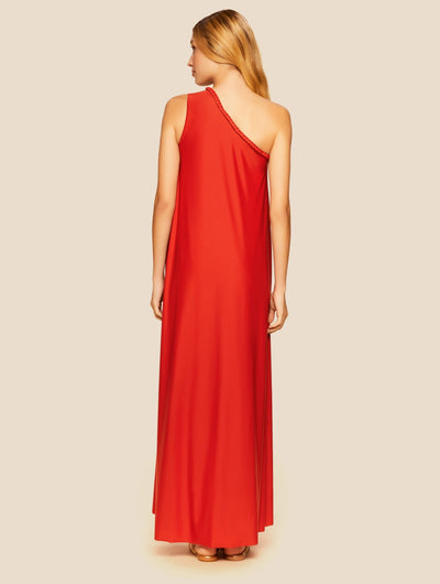 Chilli One Shoulder Braid Maxi Dress