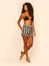 Cozumel High Rise Embroidered Belted Shorts