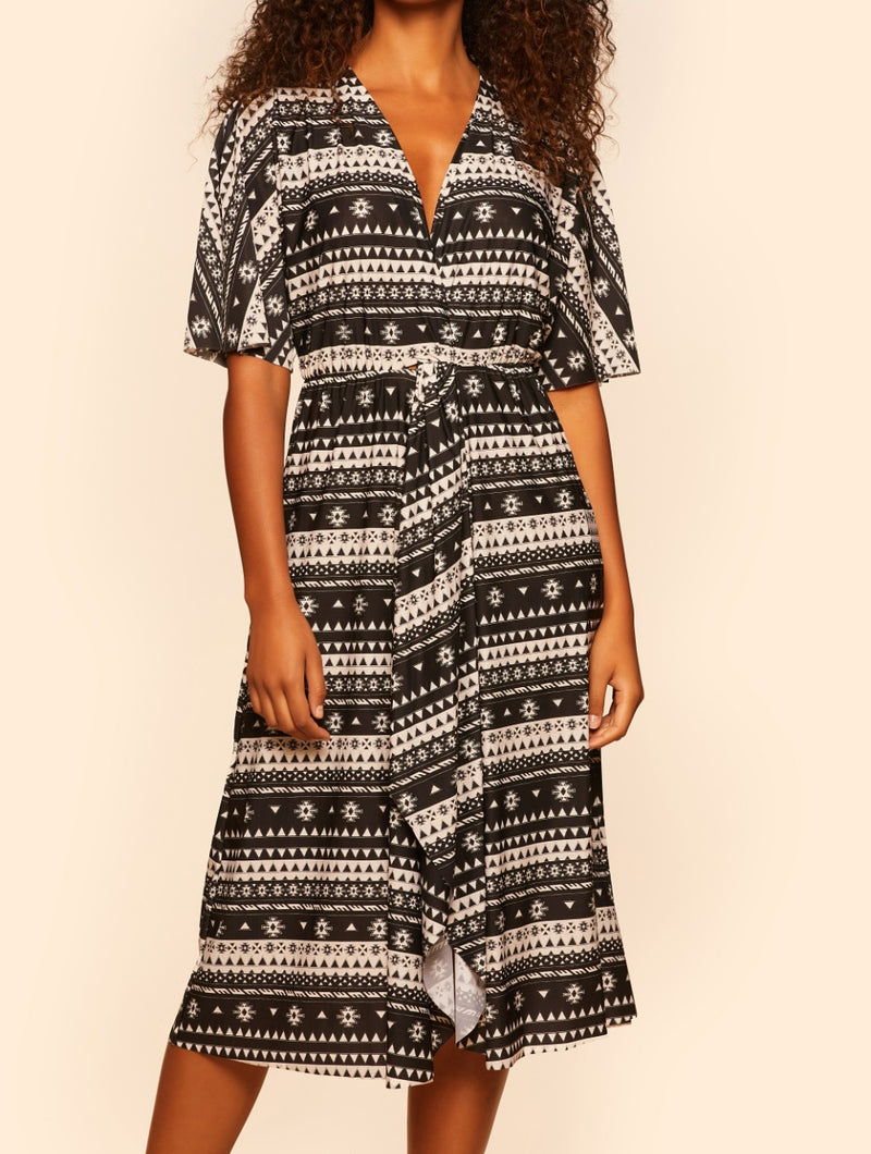 San Juan Kaftan Wrap Dress