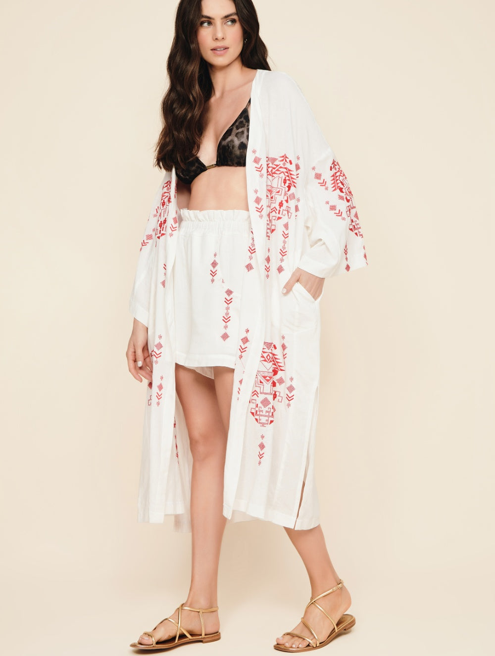 Raja High Rise Embroidered Shorts