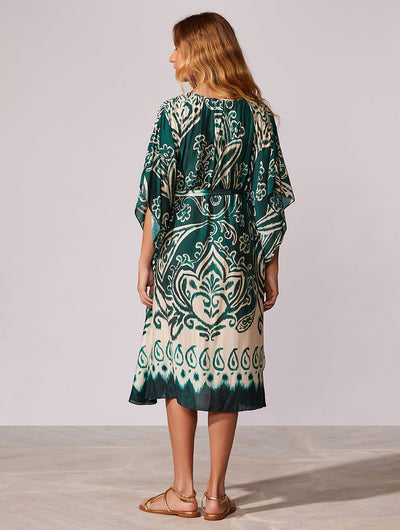 Antibes Silk Kaftan Dress
