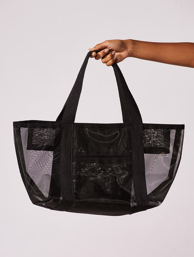 Waterproof Mesh Tote Bag Black