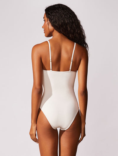 Cannes V Neck One Piece Swimsuit