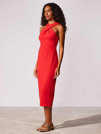 Capri Cross Front Midi Dress