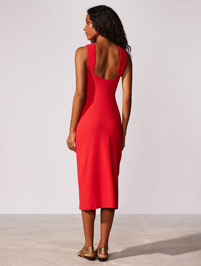 Capri Cross Front Midi Dress