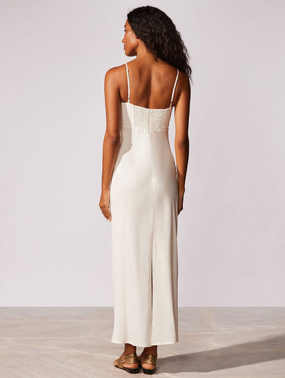 Menton Bustier Beaded long Dress