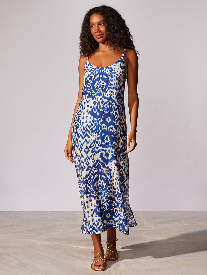 Ocean Midi Silk Dress
