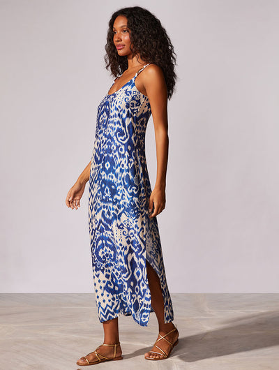 Ocean Midi Silk Dress