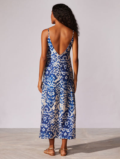 Ocean Midi Silk Dress