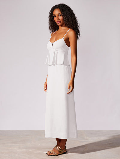 Capri Corset Linen Midi Dress