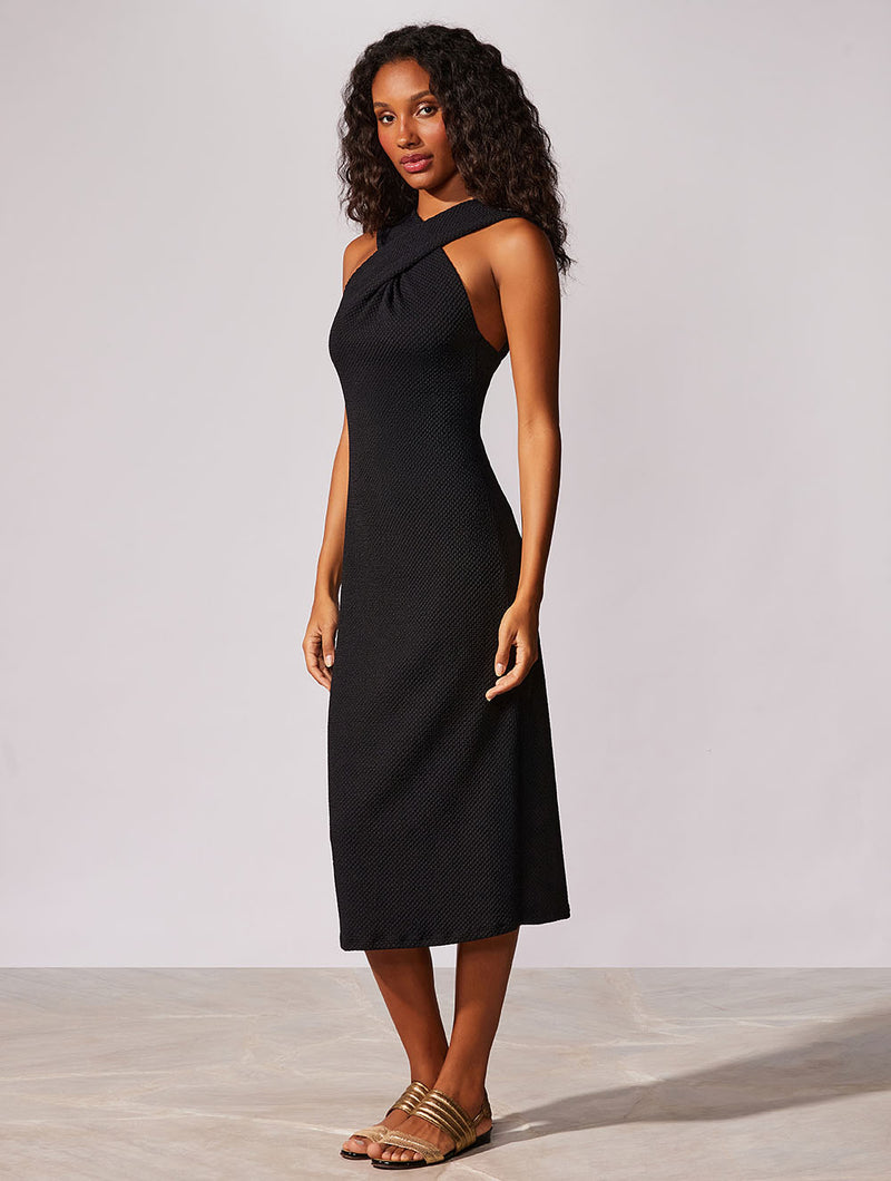 Menton Cross Front Midi Dress