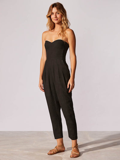 Menton Corset Linen Jumpsuit