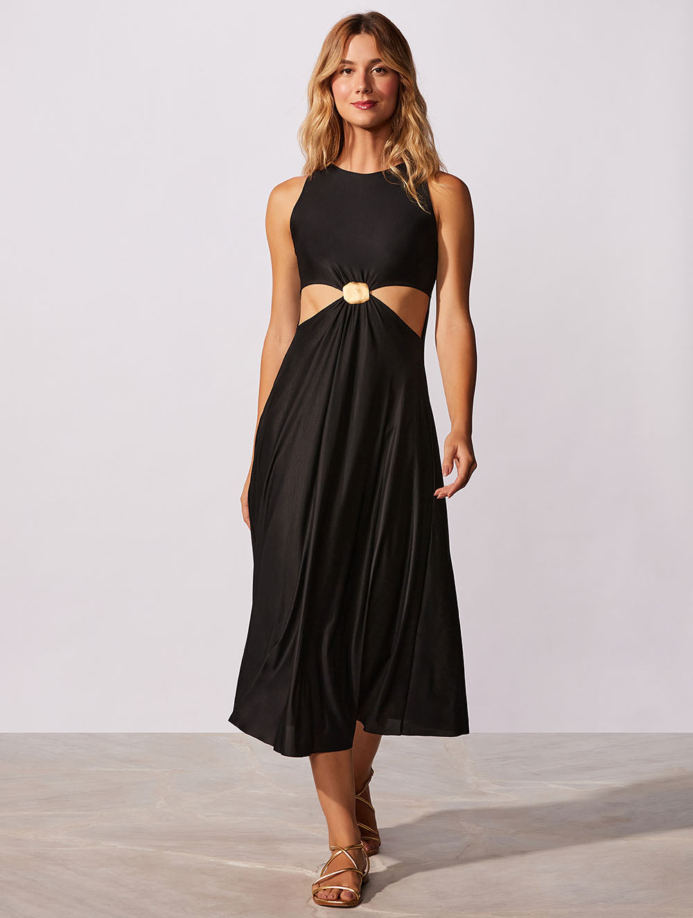 Menton Cut out Midi Dress