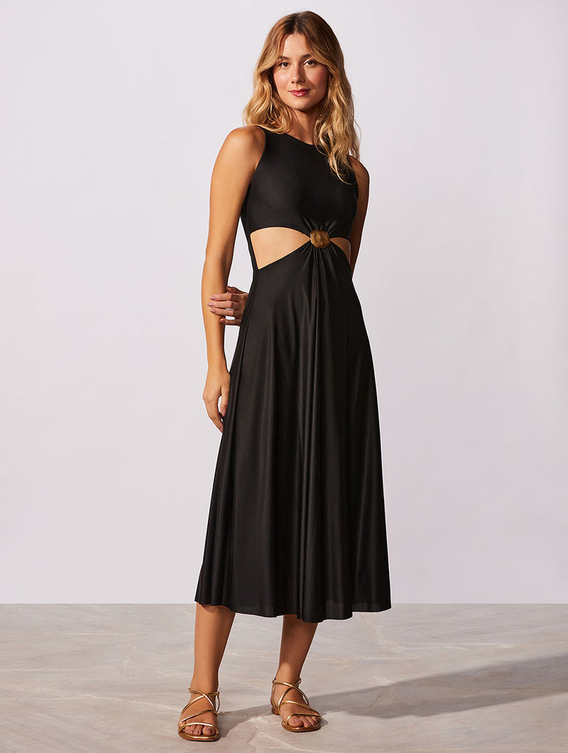 Menton Cut out Midi Dress