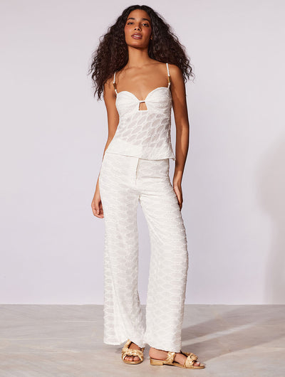 Salis Textured Wide Leg Pants