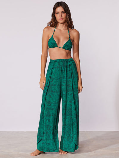 Paysage Beaded Triangle Tie Side Bikini