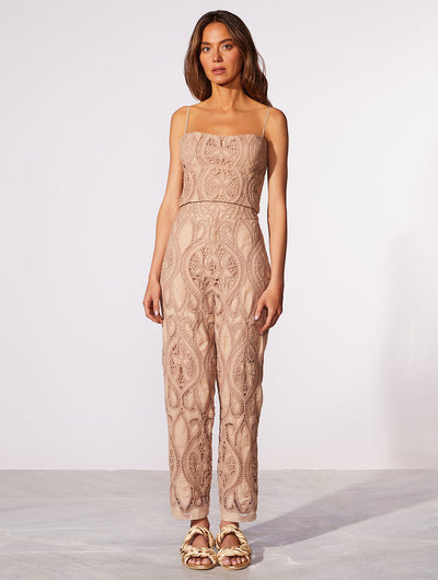 Oasis Guipure Straight Leg Pants