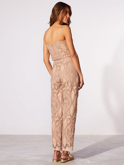 Oasis Guipure Straight Leg Pants