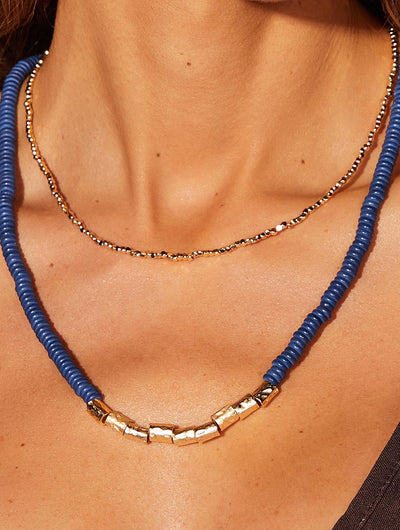 Navy 2 in 1 necklace