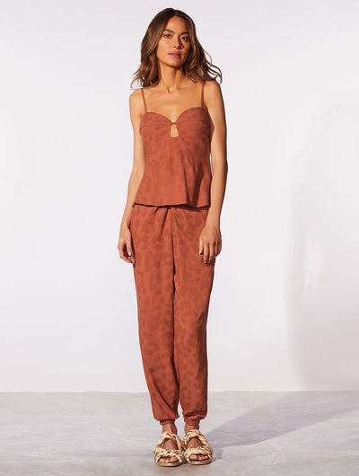 Amber jacquard Bustier top