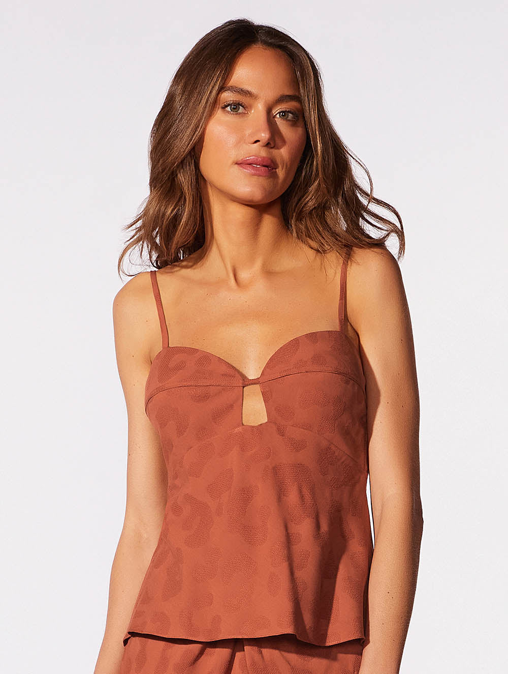 Amber jacquard Bustier top