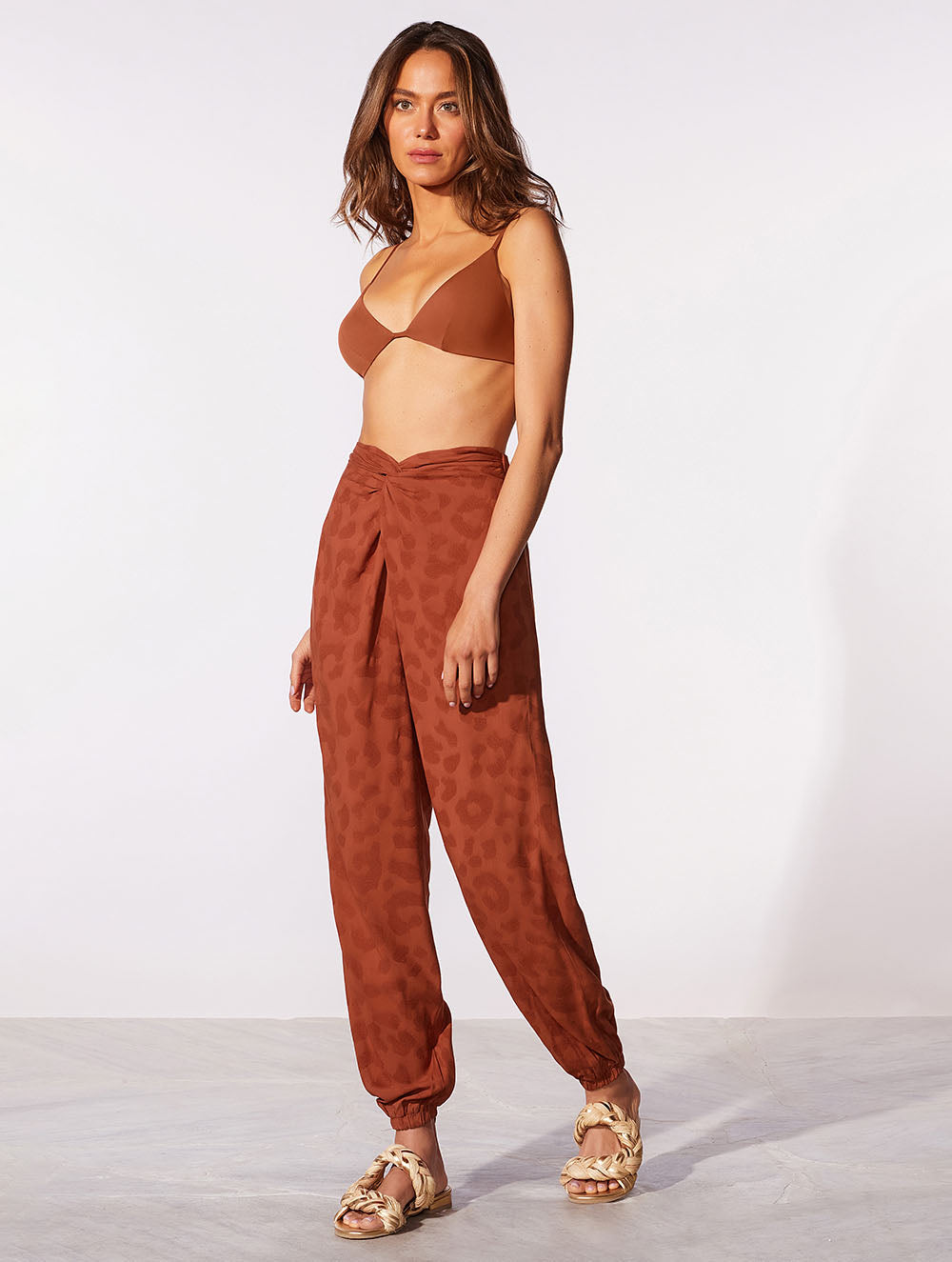 Amber Jacquard jogger pants