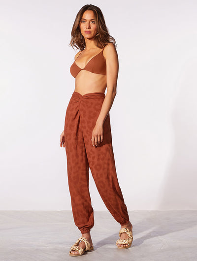 Amber Jacquard jogger pants