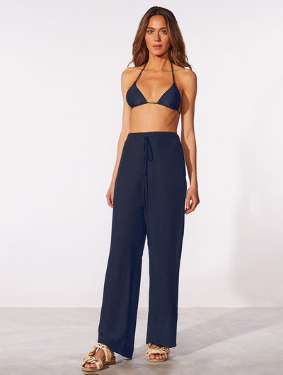 Shantung Wide Leg Pants
