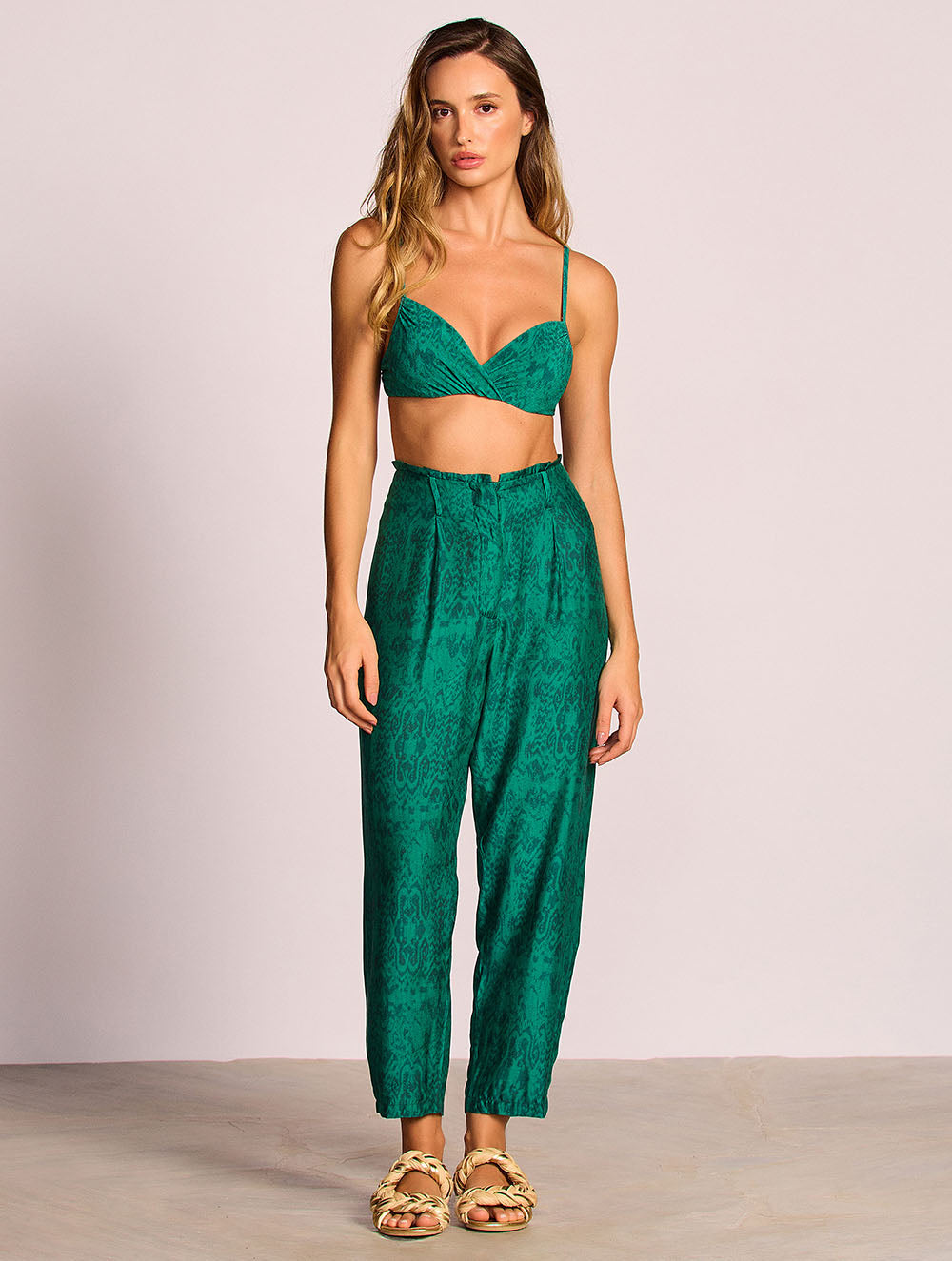 Paysage Silk straight leg Pants
