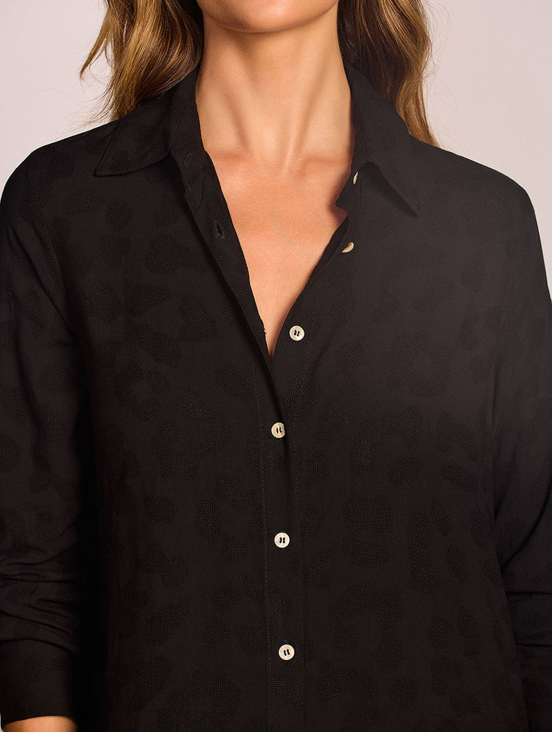 Salis Textured Maxi Shirt Dress