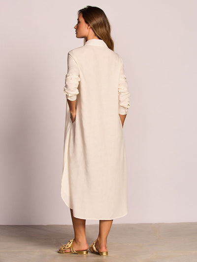 Salis Textured Maxi Shirt Dress