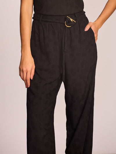 Salis Textured Belted Pants