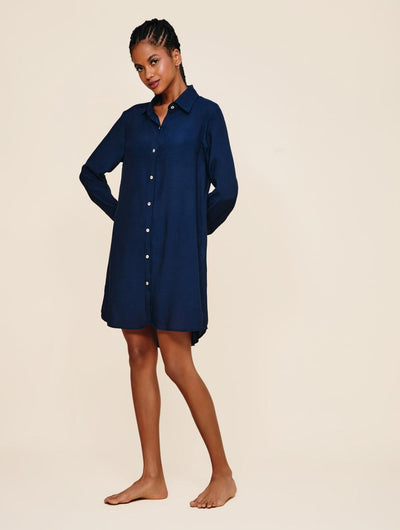 Shantung Crush Beach Shirt Coverup