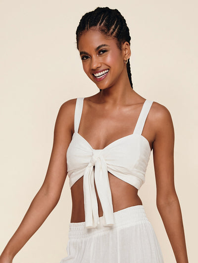 Raja Linen Crop Top